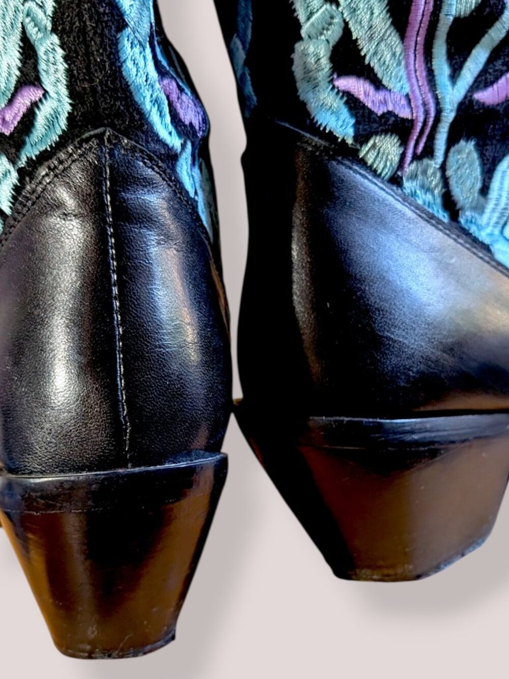 Nastygal rare leather embroidery southwestern fairy boho knee high boot 4uk 37Eu - Picture 14 of 16